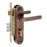 Врезной замок Булат Прима малый ЗВ 4-3.70.64.02 (медь) с тремя ригелями